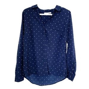 Navy button down shirt